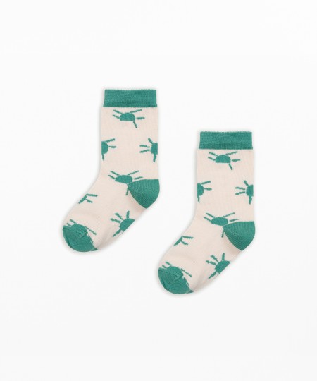 Socks with sun print