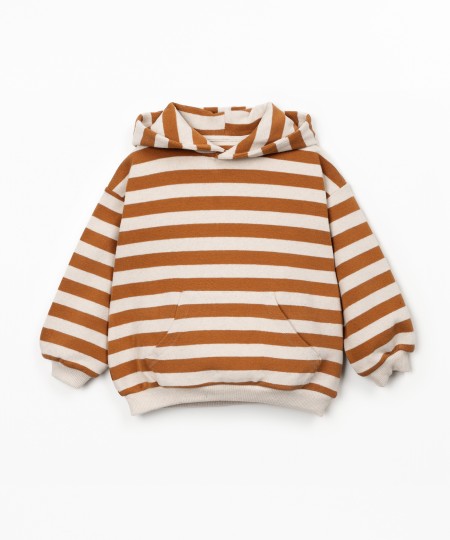Sweat ray� avec capuche