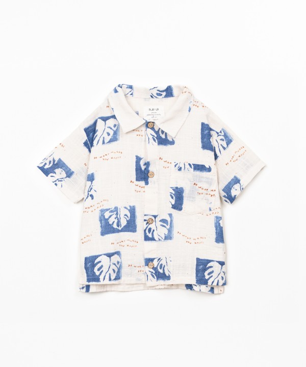 Camicia in cotone biologico con stampa