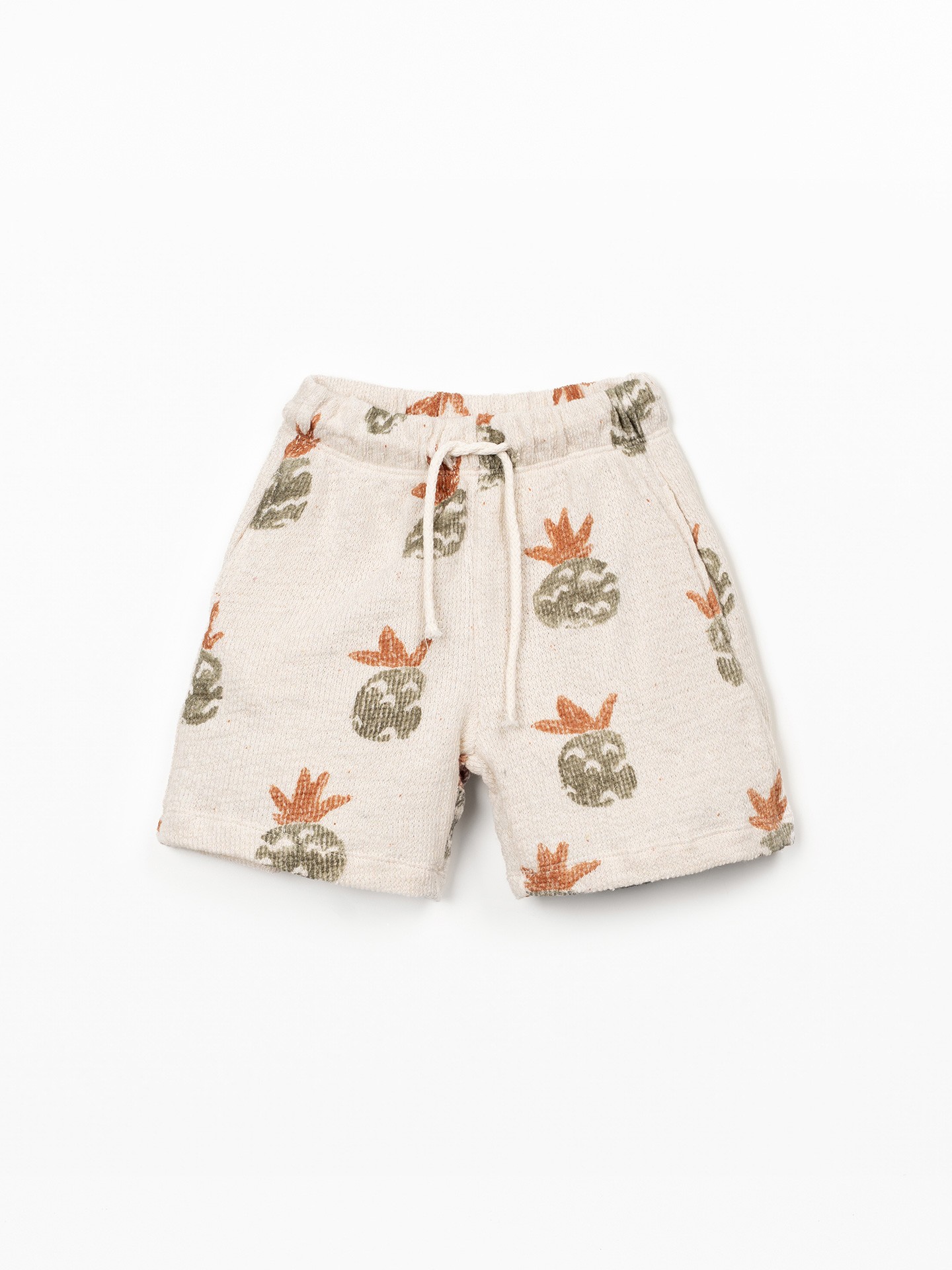 Pantaloncini in maglina con stampa di ananas