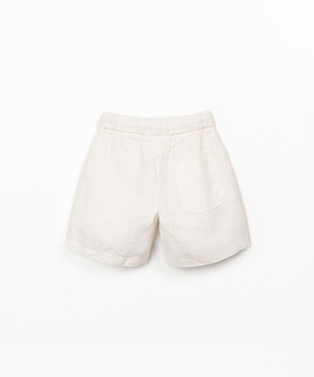 Pantaloncini in lino con cintura regolabile