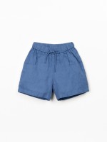 Pantaloncini in lino con cintura regolabile