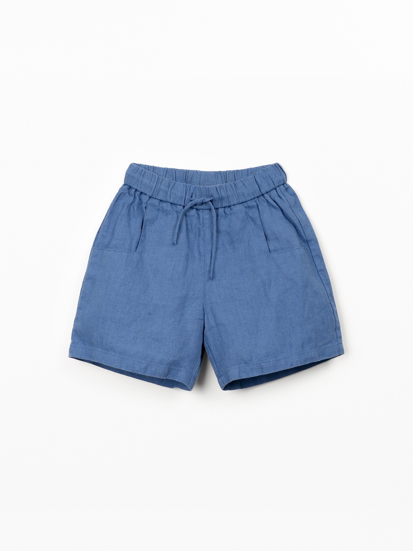 Pantaloncini in lino con cintura regolabile