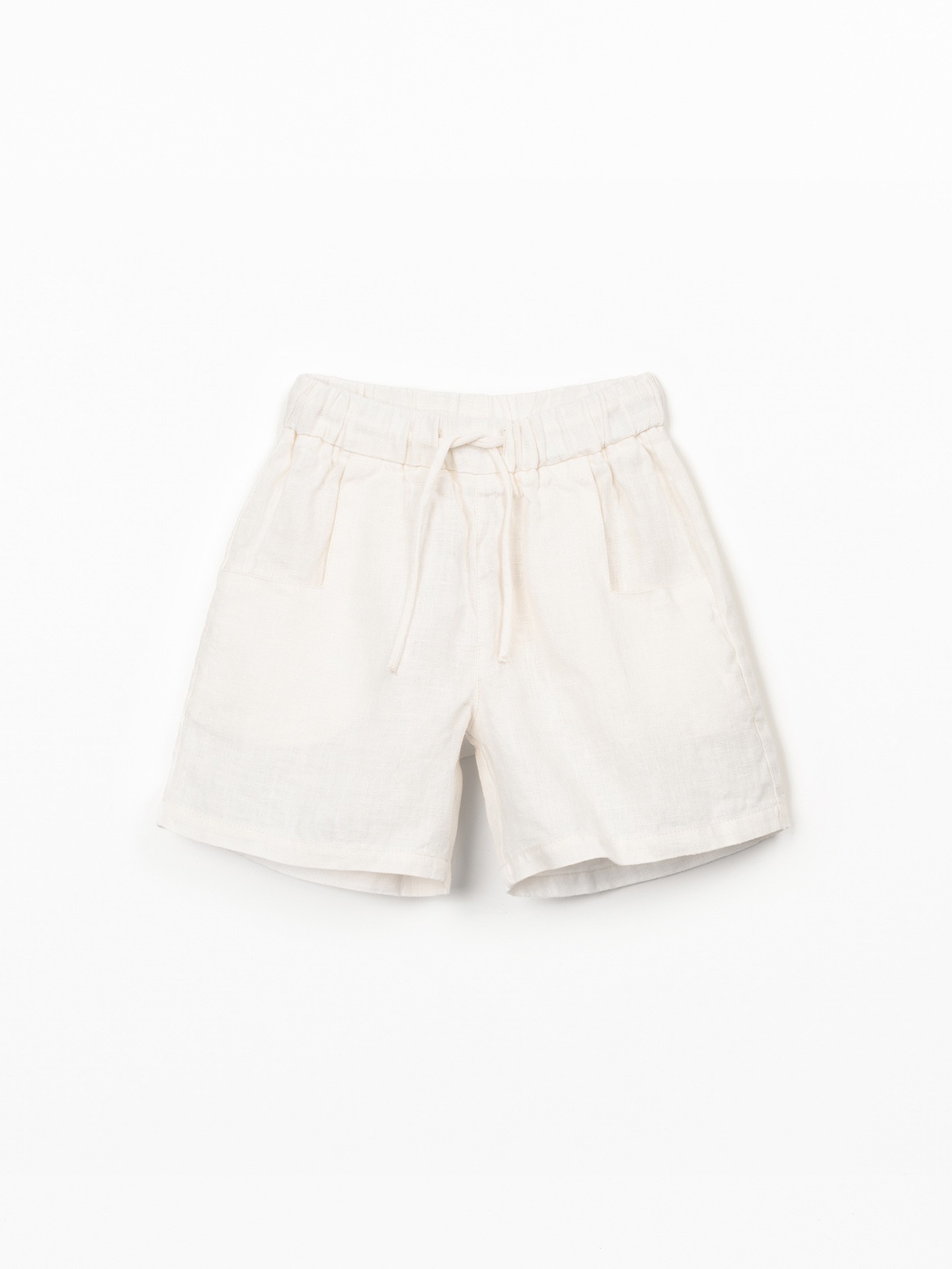 Pantaloncini in lino con cintura regolabile