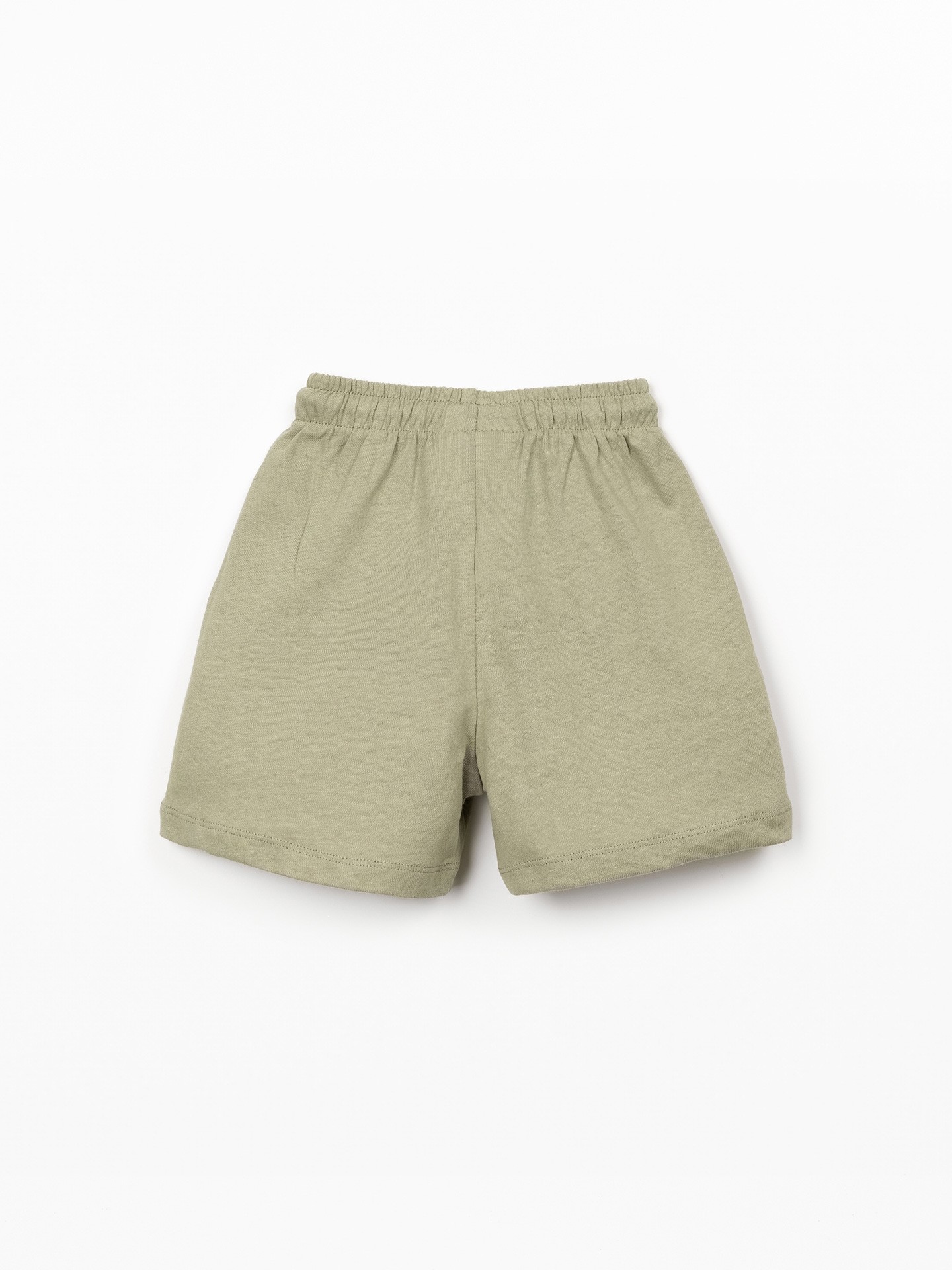 Shorts in maglia con lino