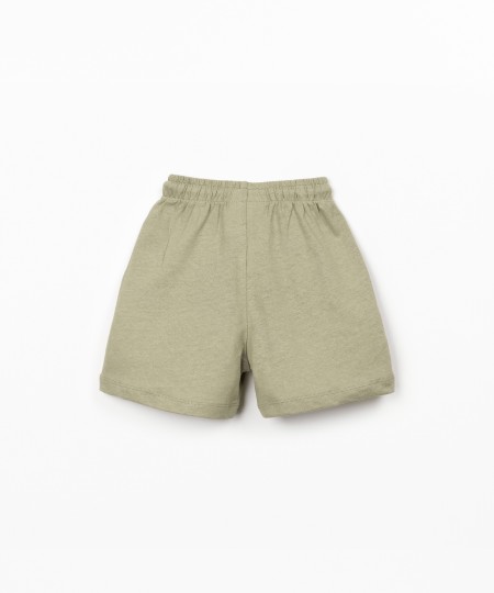 Shorts in maglia con lino