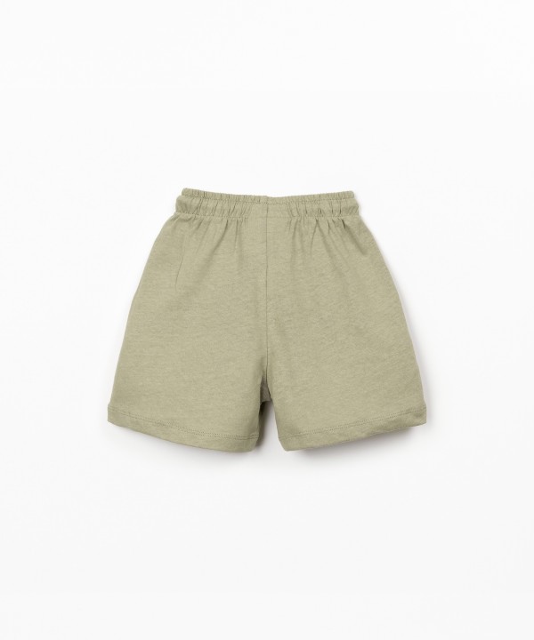 Shorts in maglia con lino
