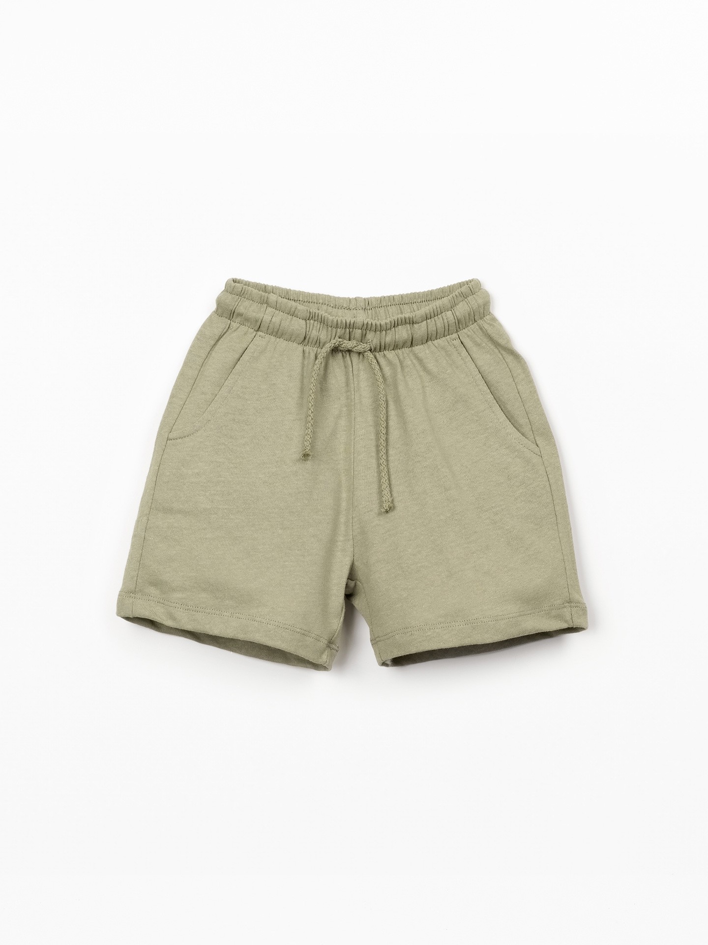 Shorts in maglia con lino