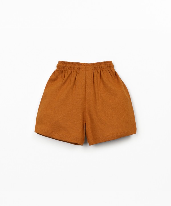 Pantaloncini in maglia con lino