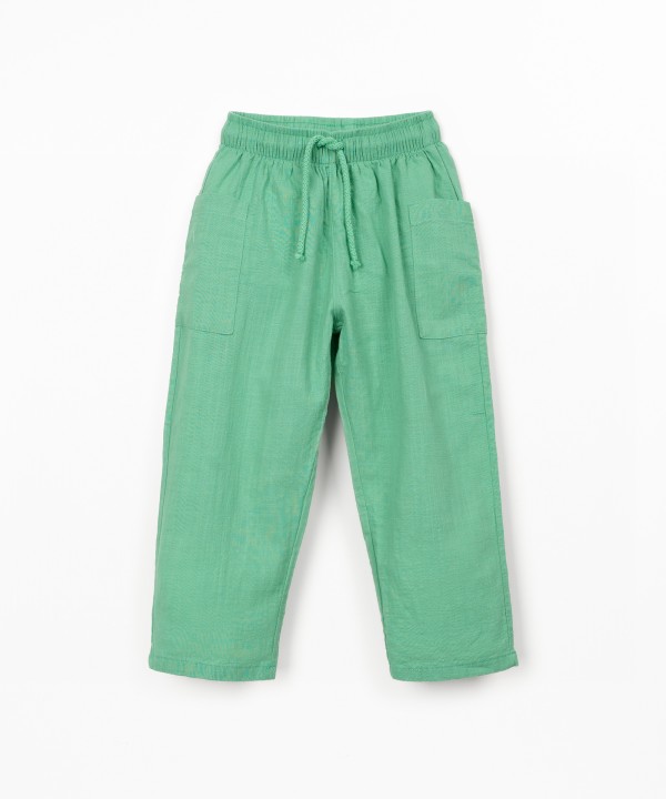 Organic cotton woven trousers