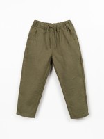 Pantalon en lin avec taille �lastique