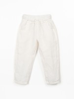Pantalon en lin avec taille �lastique