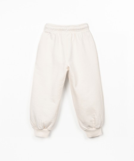 Pantaloni in fibre naturali con disegno