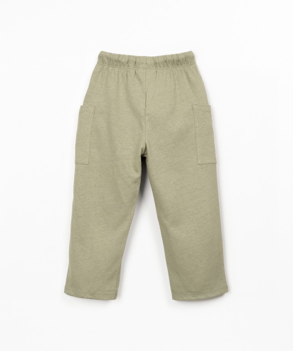 Pantaloni in misto lino e cotone biologico
