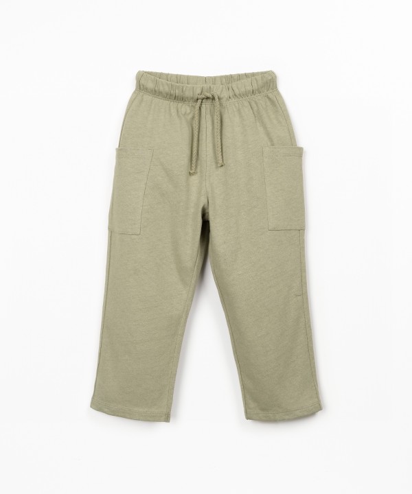 Pantaloni in misto lino e cotone biologico