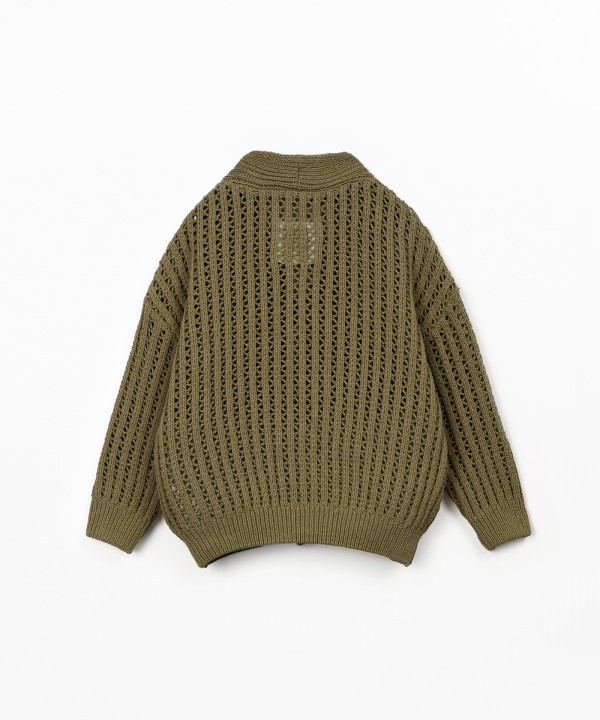 Veste en maille tricotée
