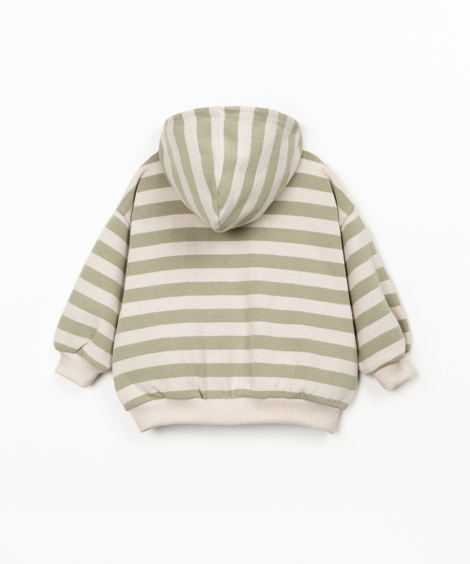 STRIPPED JERSEY CARDIGAN