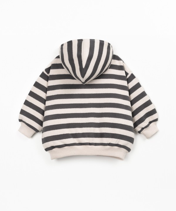 Giacca a maglia a righe
