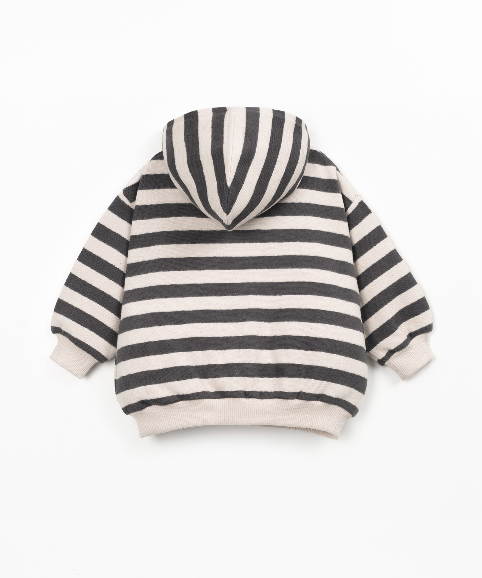 STRIPPED JERSEY CARDIGAN