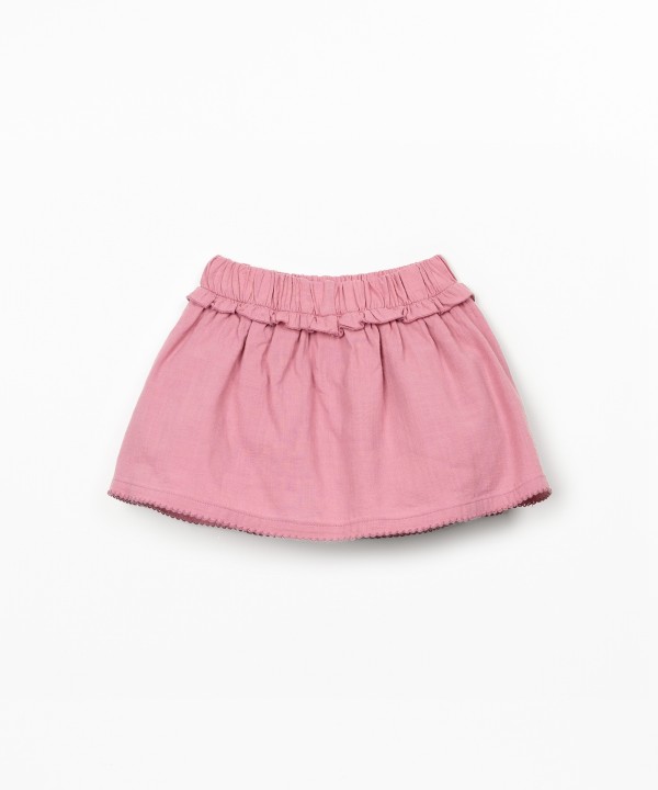 Gonna pantaloncino in tessuto di cotone biologico