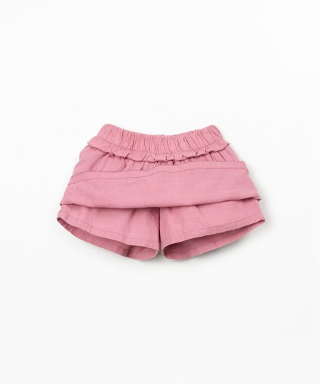 Gonna pantaloncino in tessuto di cotone biologico