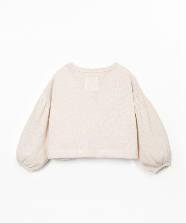 Knit cardigan with recycled fibres
