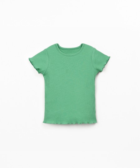 Camiseta de punto acanalado