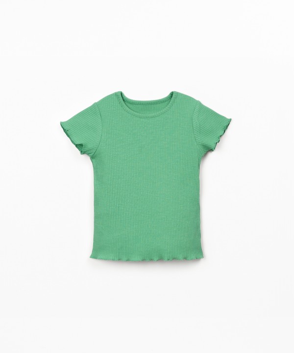 Camiseta de punto acanalado