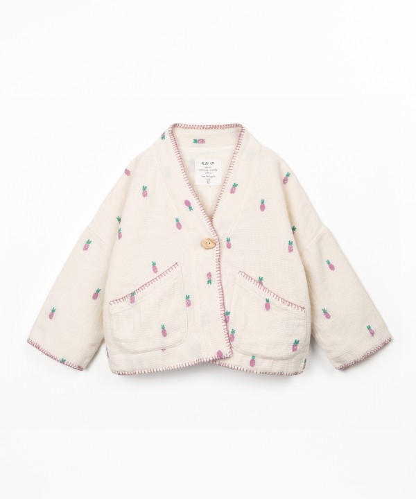 Chaqueta de tela con forro interior