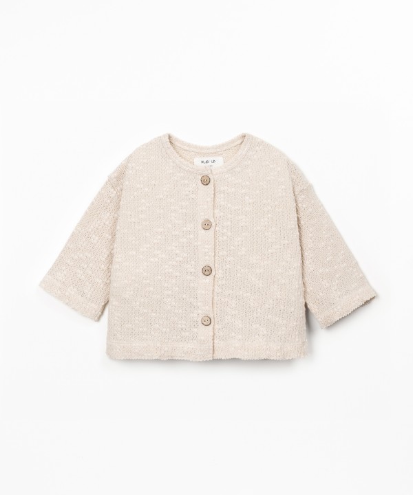 Chaqueta en mezcla de fibras naturales y fibras recicladas