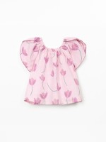 Organic cotton tunic with tulip print