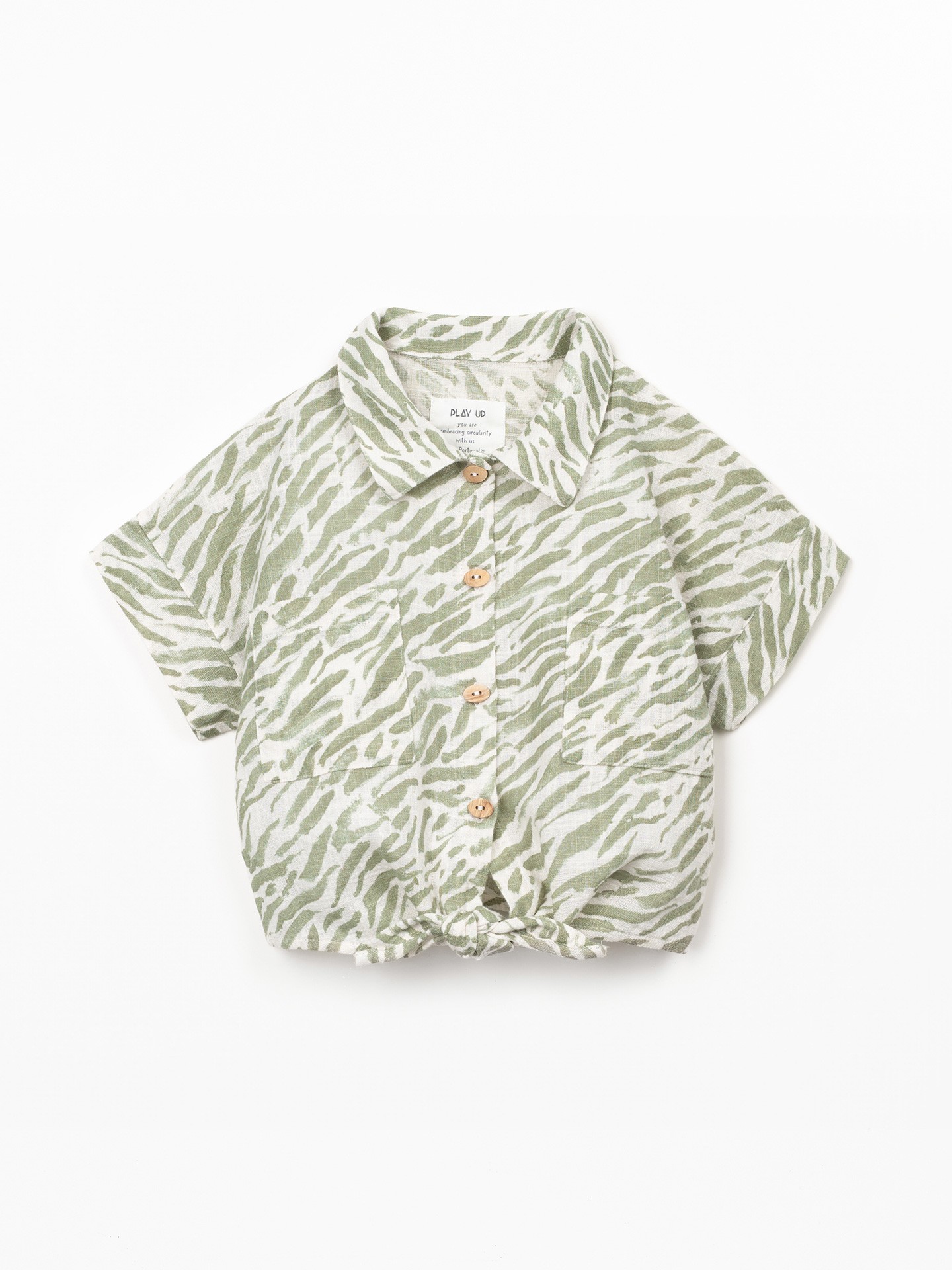 Camicia in cotone biologico con stampa