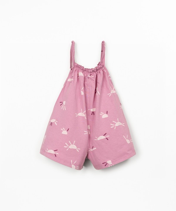 Cotton jersey jumpsuit with print