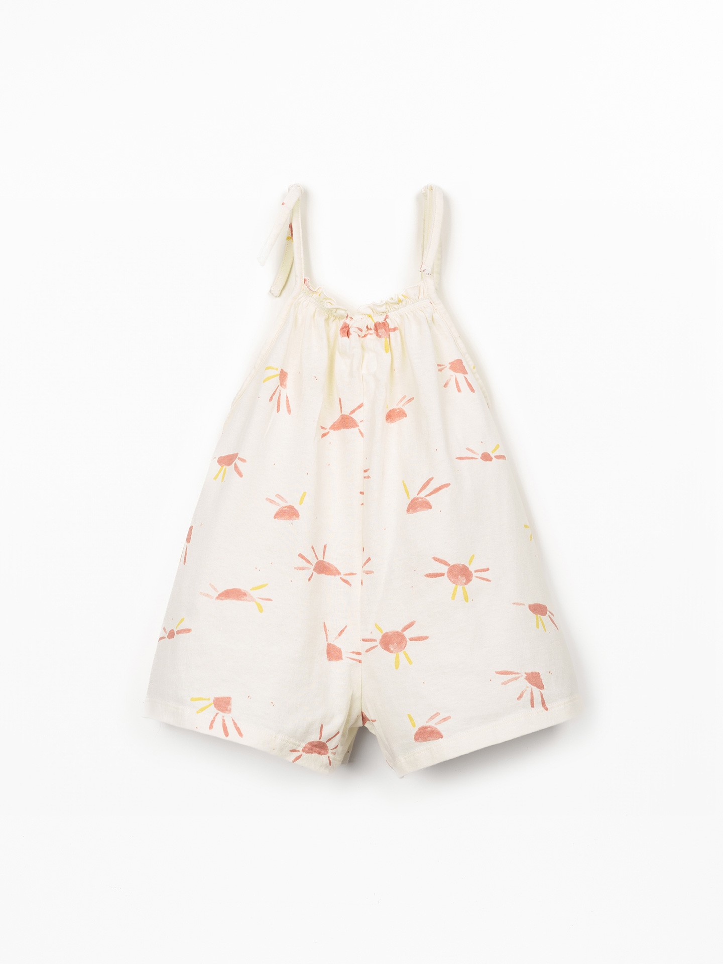 Cotton blend jersey jumpsuit with print