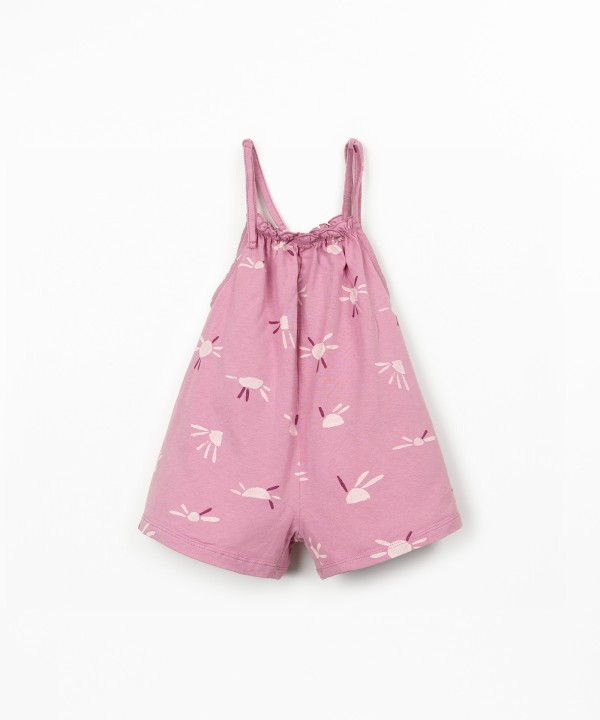 Cotton jersey jumpsuit with print