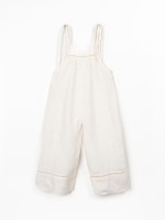 Linen jumpsuit with lace details