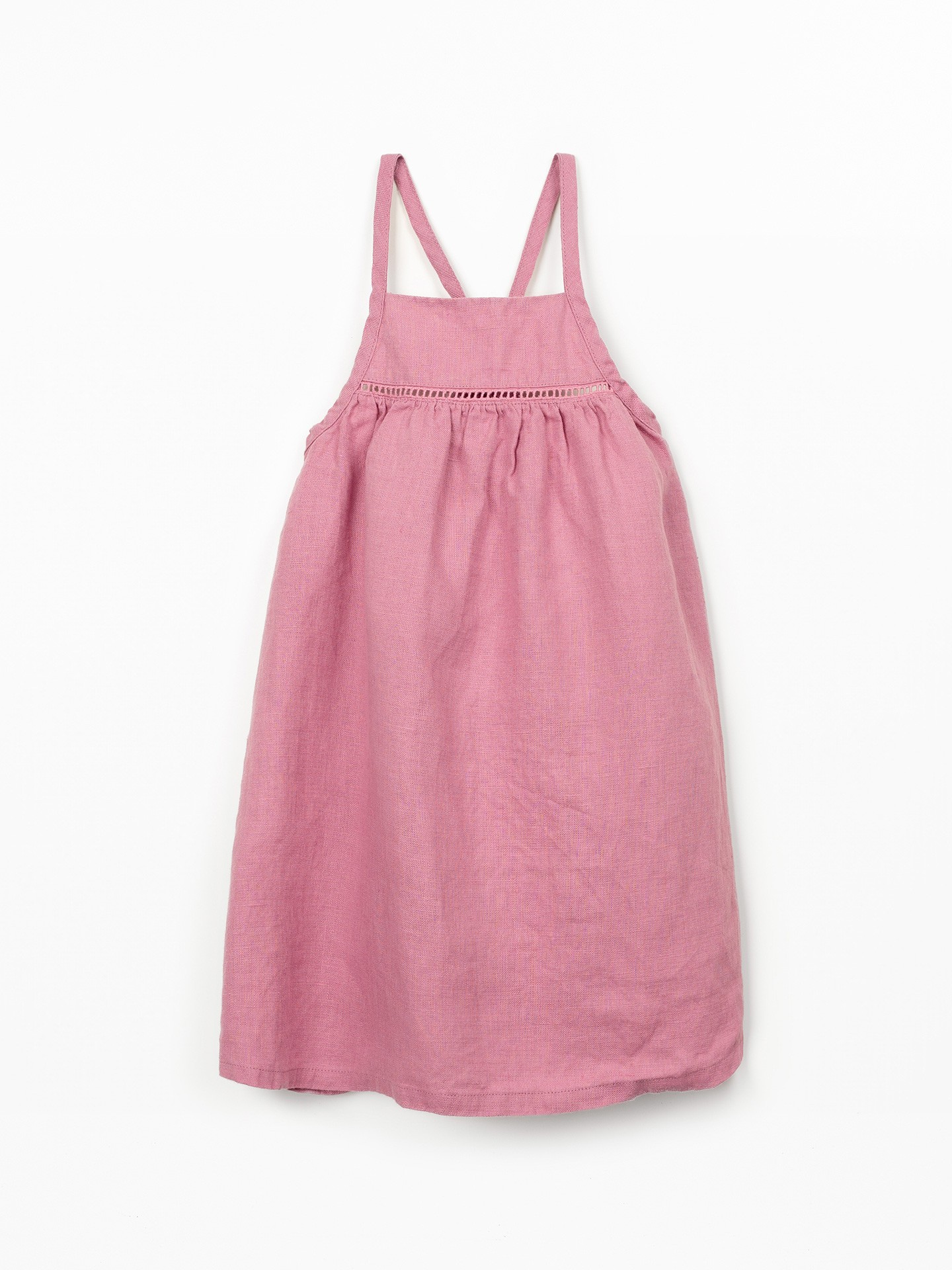 Vestido de tela de lino
