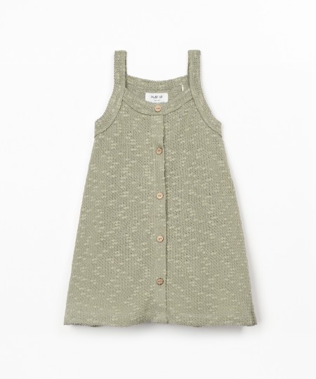 Vestido de punto efecto crochet