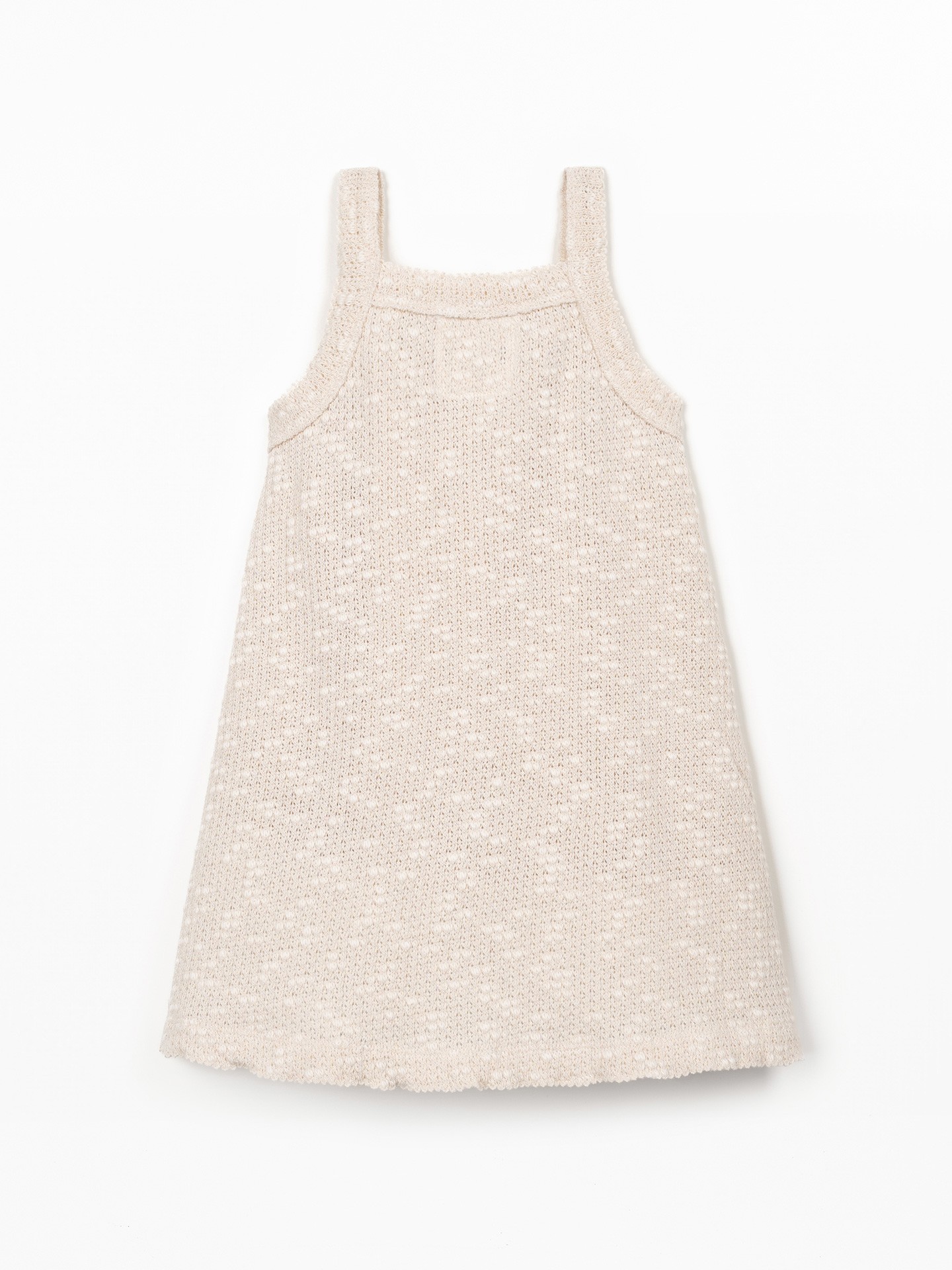 Vestido de punto con efecto crochet