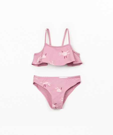 Printed organic cotton bikini