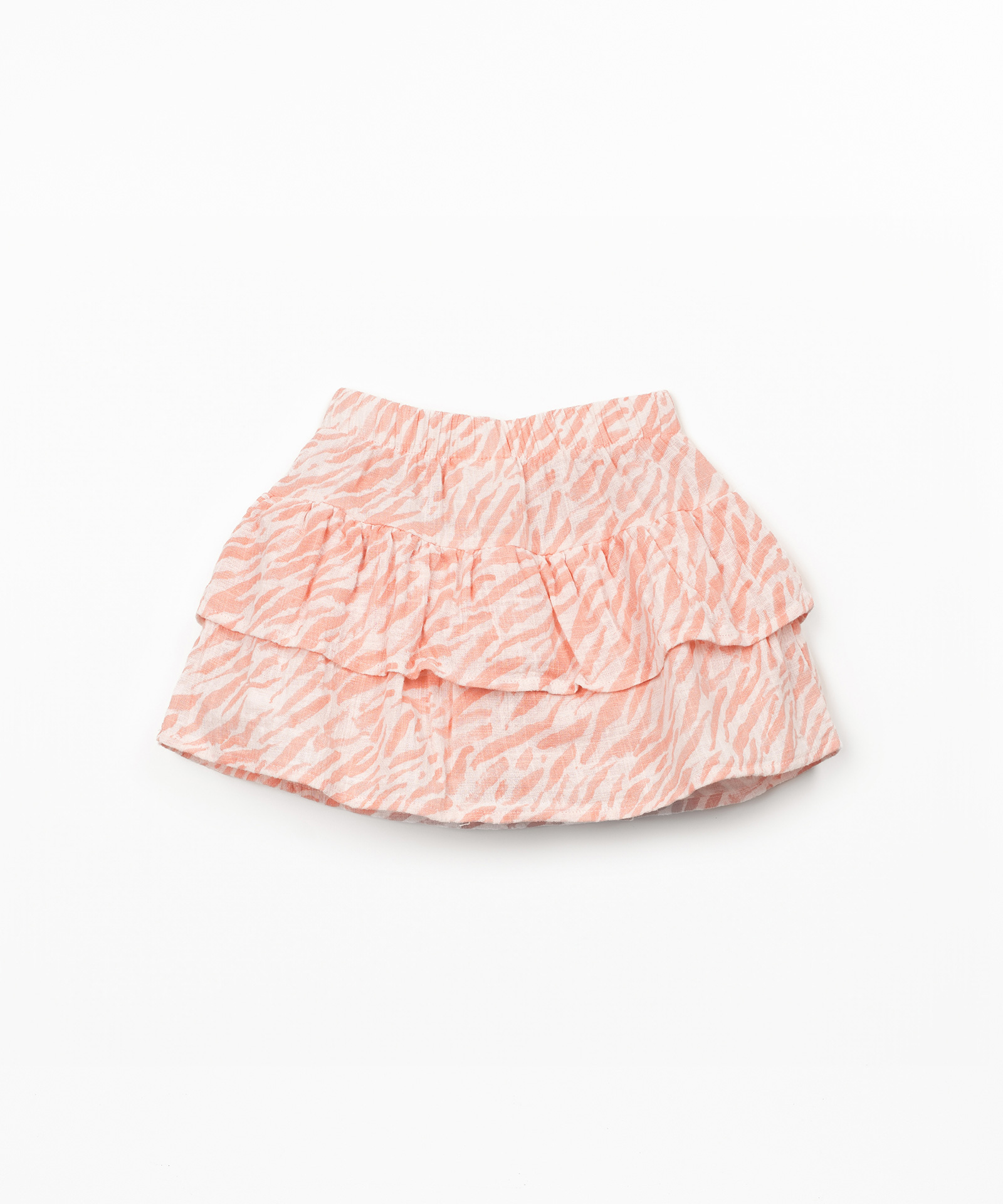 Skirt in organic cotton fabric with ruffles