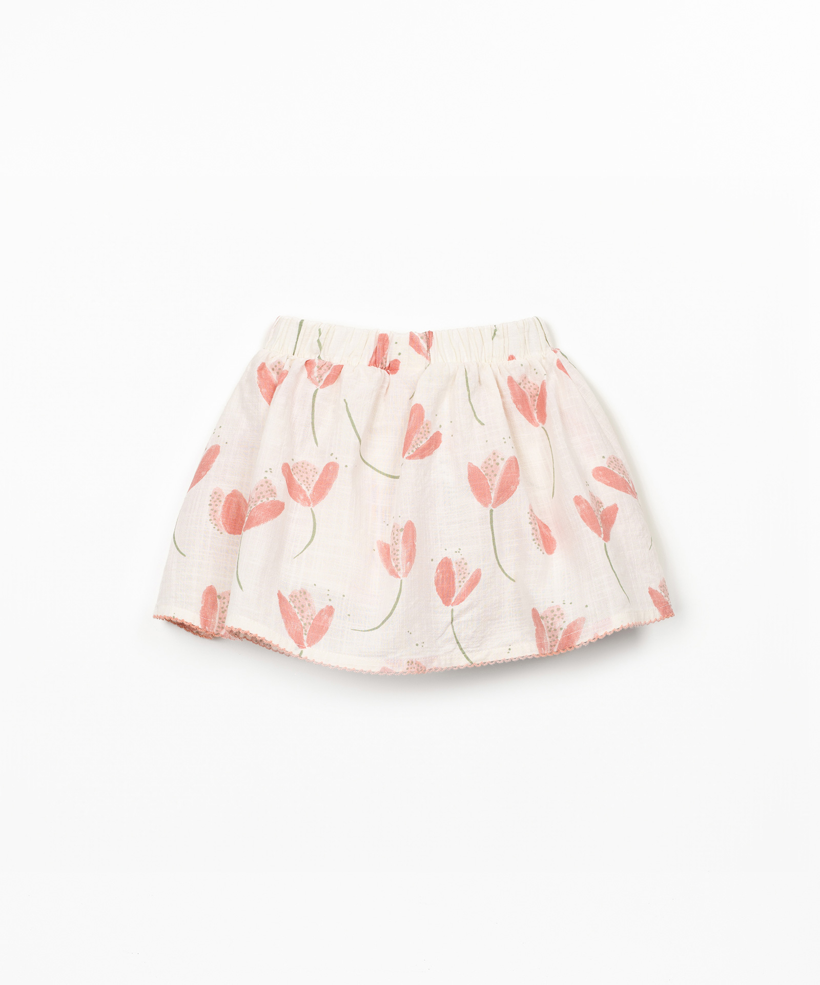 Organic cotton skort with tulip print