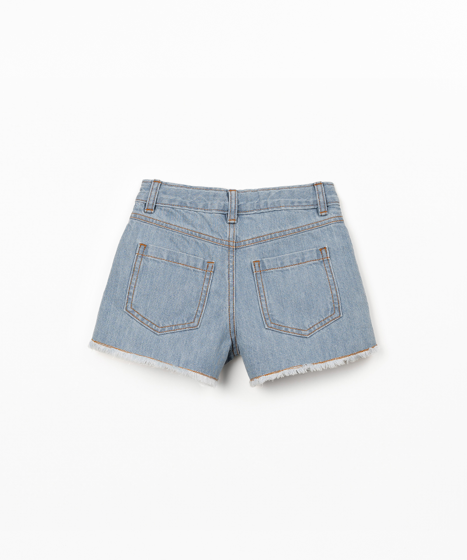Short en denim de coton avec poches