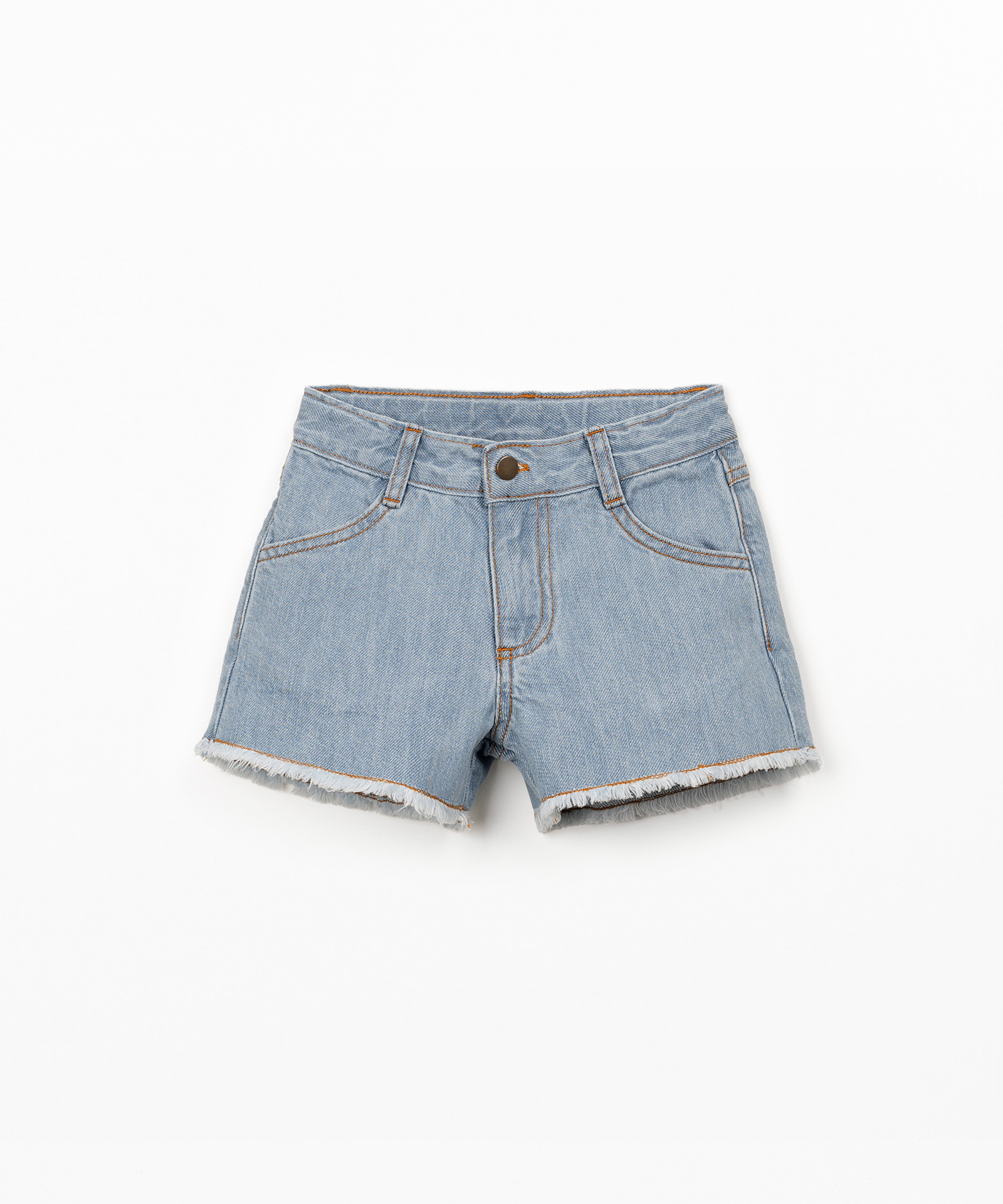 Short en denim de coton avec poches