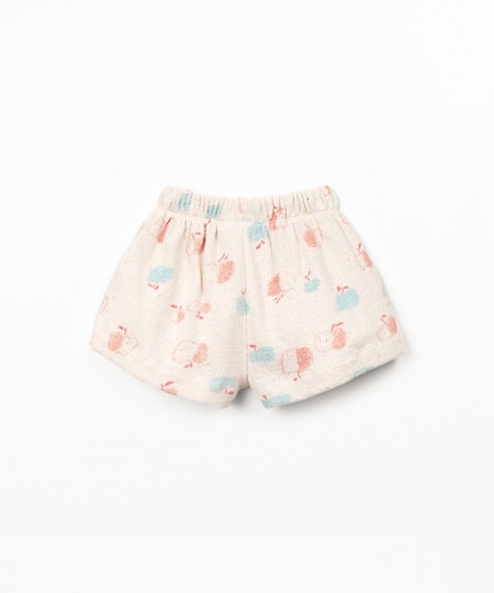 Pantaloncini con stampa di mele