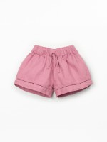Linen shorts with elastic waistband