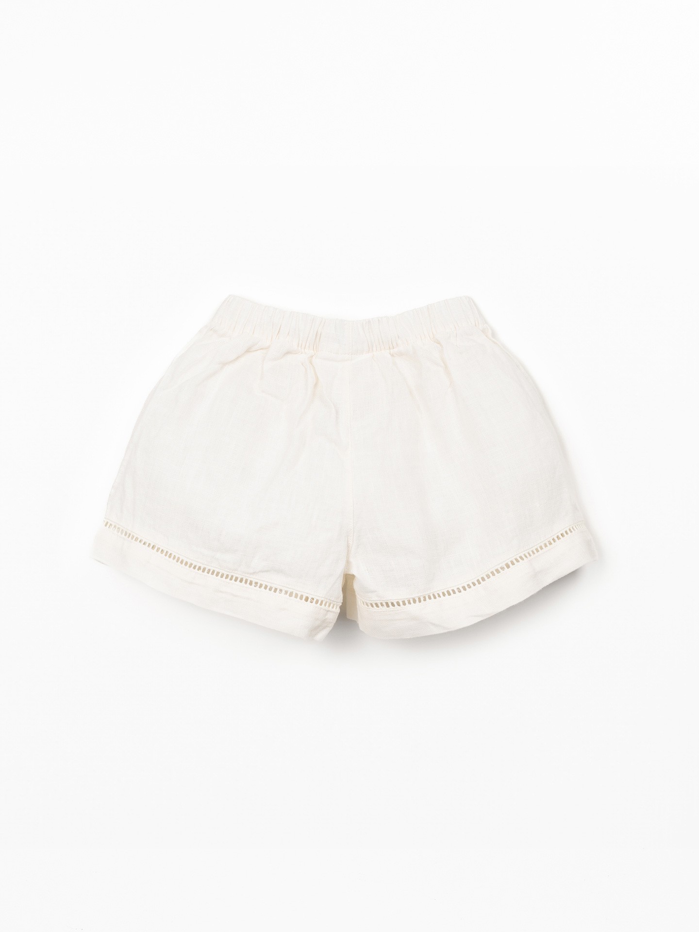 Pantaloncini in lino con cintura elastica