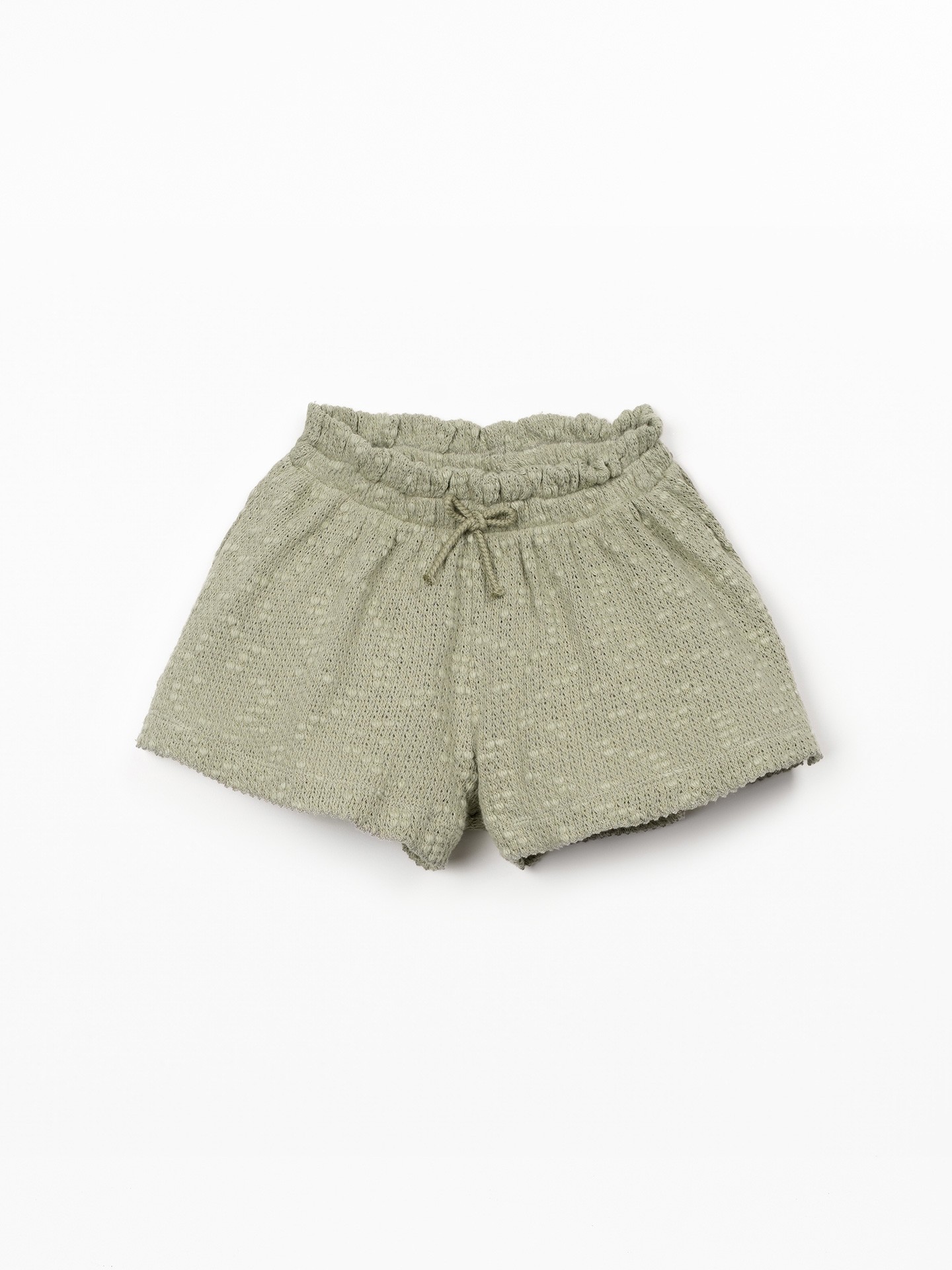Crochet-effect jersey shorts