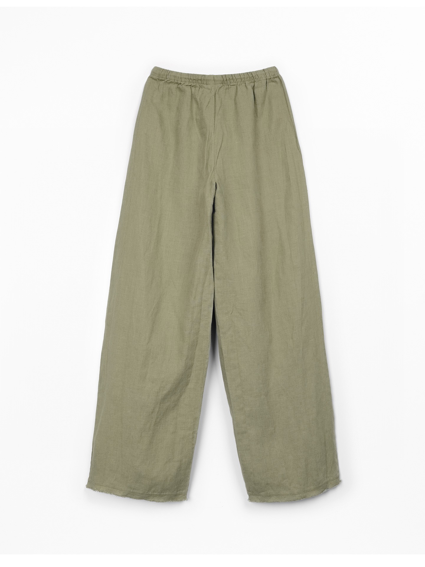 Pantaloni in lino con cintura regolabile