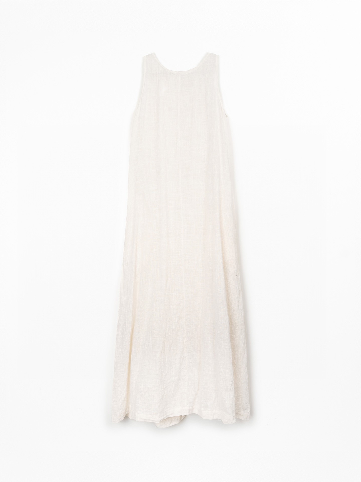 Vestido comprido sem mangas em algodão orgânico